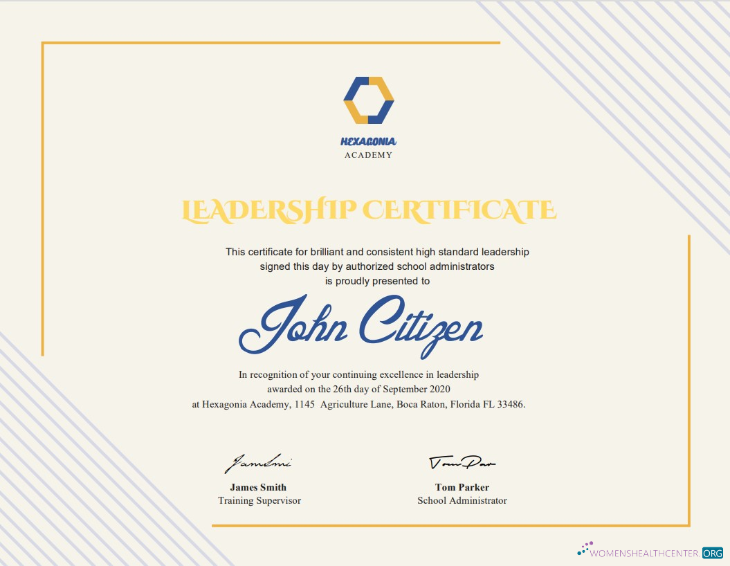 Download USA Leadership cert Photoshop template